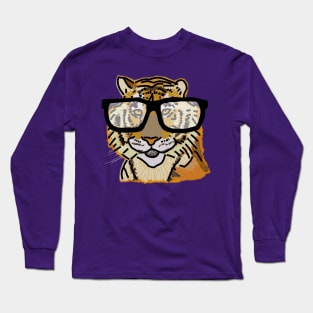Cool Tiger with Glasses Long Sleeve T-Shirt